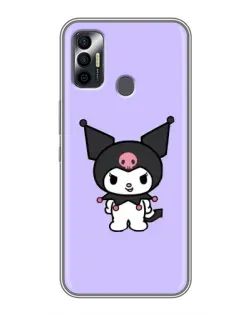 Чехол для TECNO Spark 7P с картинкой «Kuromi — нежный фиолетовый»
