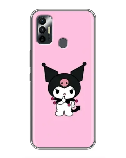 Чехол для TECNO Spark 7P с картинкой «Kuromi — розовая нежность»