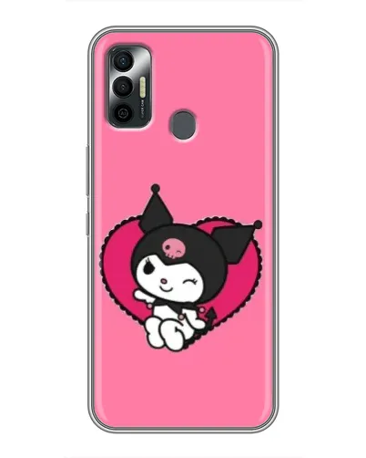 Чехол для TECNO Spark 7P с картинкой «Kuromi — любовь в сердце»