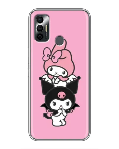 Чехол для TECNO Spark 7P с картинкой «My Melody и Kuromi»