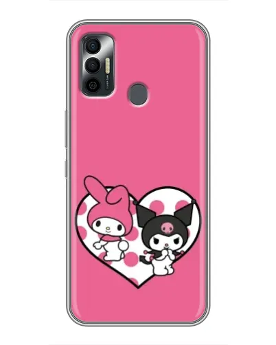 Чехол для TECNO Spark 7P с картинкой «Kuromi и My Melody»