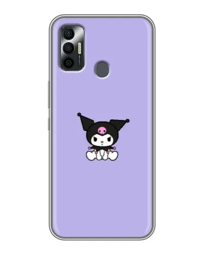 Чехол для TECNO Spark 7P с картинкой «Kuromi — фиолетовый минимализм»