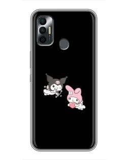 Чехол для TECNO Spark 7P с картинкой «My Melody и Kuromi»