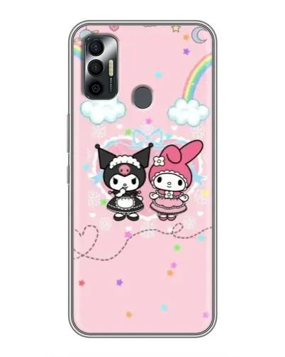Чехол для TECNO Spark 7P с картинкой «My Melody и Kuromi»
