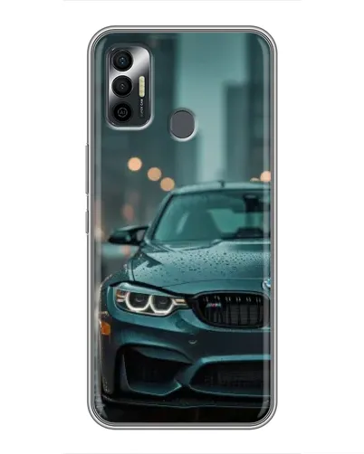 Чехол для TECNO Spark 7P с картинкой «BMW в огнях города»