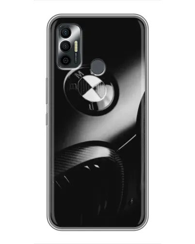 Чехол для TECNO Spark 7P с картинкой «Эмблема BMW — макро»