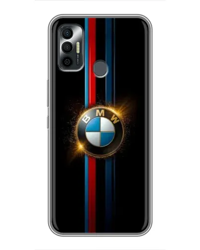 Чехол для TECNO Spark 7P с картинкой «BMW M-Power неон»