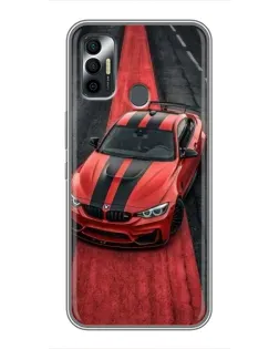 Чехол для TECNO Spark 7P с картинкой «BMW на красной дорожке» Чехол для TECNO Spark 7P с картинкой «BMW на красной дорожке»