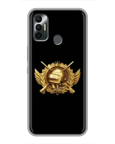 Чехол для TECNO Spark 7P с картинкой «PUBG — оранжевый градиент»