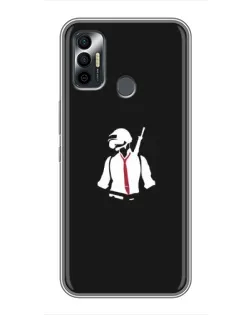 Чехол для TECNO Spark 7P с картинкой «PUBG — силуэт воина» Чехол для TECNO Spark 7P с картинкой «PUBG — силуэт воина»