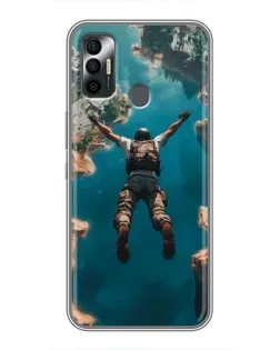 Чехол для TECNO Spark 7P с картинкой «PUBG — свободное падение» Чехол для TECNO Spark 7P с картинкой «PUBG — свободное падение»