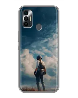 Чехол для TECNO Spark 7P с картинкой «Герой PUBG на скале» Чехол для TECNO Spark 7P с картинкой «Герой PUBG на скале»