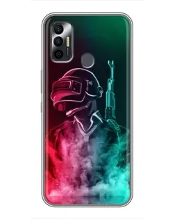 Чехол для TECNO Spark 7P с картинкой «PUBG — огненный воин» Чехол для TECNO Spark 7P с картинкой «PUBG — огненный воин»