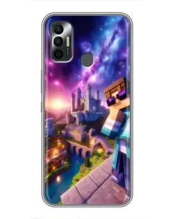 Чехол для TECNO Spark 7P с картинкой «Стив и космос» Чехол для TECNO Spark 7P с картинкой «Стив и космос»