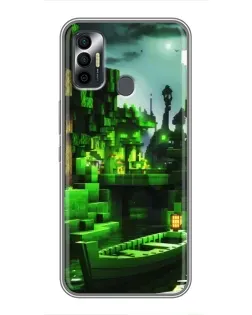 Чехол для TECNO Spark 7P с картинкой «Minecraft лесной пейзаж» Чехол для TECNO Spark 7P с картинкой «Minecraft лесной пейзаж»