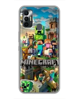 Чехол для TECNO Spark 7P с картинкой «Замок Minecraft» Чехол для TECNO Spark 7P с картинкой «Замок Minecraft»