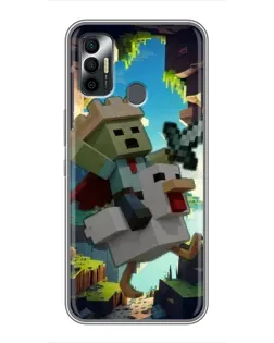 Чехол для TECNO Spark 7P с картинкой «Стив и гусь» Чехол для TECNO Spark 7P с картинкой «Стив и гусь»