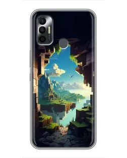 Чехол для TECNO Spark 7P с картинкой «Вид из пещеры»