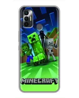 Чехол для TECNO Spark 7P с картинкой «Команда героев игры»