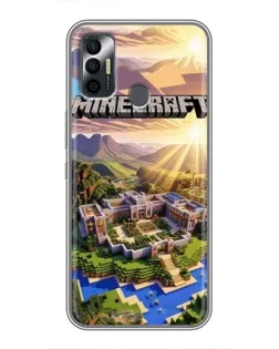 Чехол для TECNO Spark 7P с картинкой «Minecraft панорама»