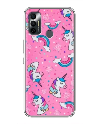 Чехол для TECNO Spark 7P с картинкой «Unicorn паттерн розовый» Чехол для TECNO Spark 7P с картинкой «Unicorn паттерн розовый»