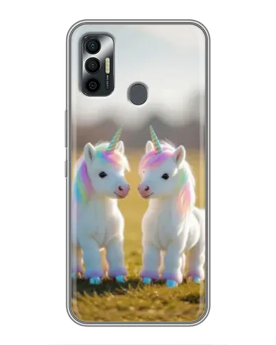 Чехол для TECNO Spark 7P с картинкой «Пара единорогов» Чехол для TECNO Spark 7P с картинкой «Пара единорогов»