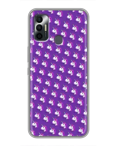 Чехол для TECNO Spark 7P с картинкой «Единороги на фиолетовом» Чехол для TECNO Spark 7P с картинкой «Единороги на фиолетовом»