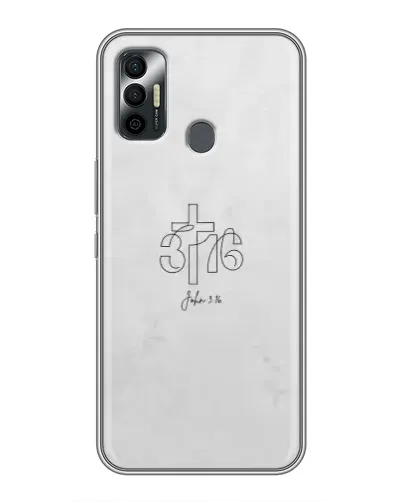 Чехол для TECNO Spark 7P с картинкой «Иоанна 3:16 Крест»