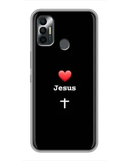 Чехол для TECNO Spark 7P с картинкой «Сердце - Jesus» Чехол для TECNO Spark 7P с картинкой «Сердце - Jesus»