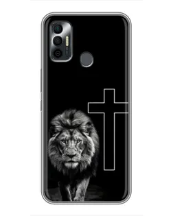 Чехол для TECNO Spark 7P с картинкой «Лев и Крест» Чехол для TECNO Spark 7P с картинкой «Лев и Крест»
