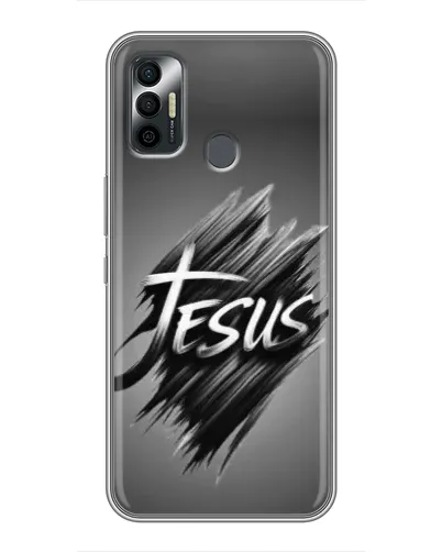 Чехол для TECNO Spark 7P с картинкой «Надпись Jesus Graffiti»