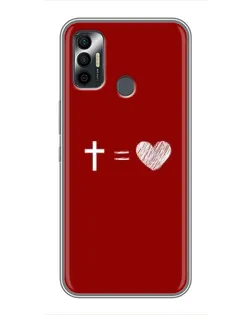 Чехол для TECNO Spark 7P с картинкой «Уравнение любви»