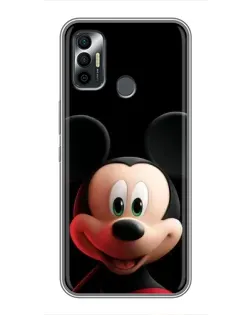 Чехол для TECNO Spark 7P с картинкой «Улыбающийся Микки Маус»