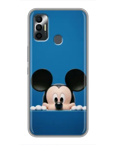 Чехол для TECNO Spark 7P с картинкой «Микки выглядывает»