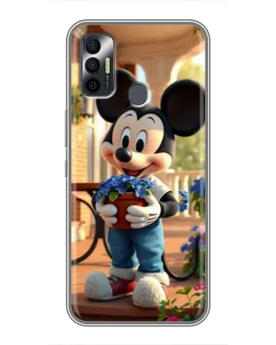 Чехол для TECNO Spark 7P с картинкой «Микки садовод»