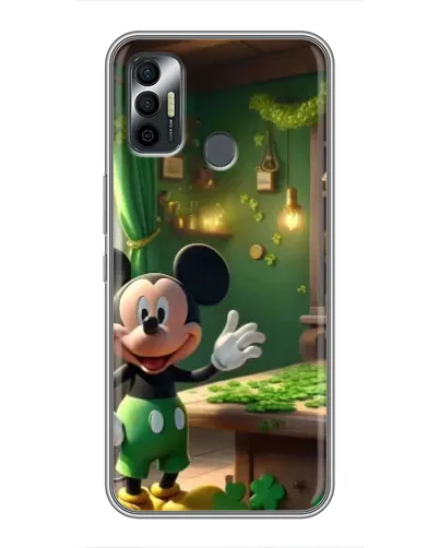 Чехол для TECNO Spark 7P с картинкой «Микки в мастерской»