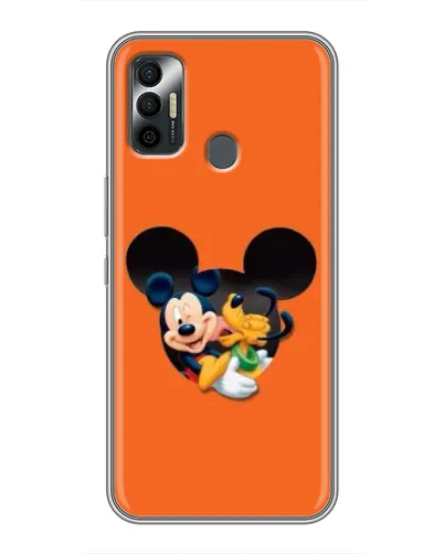 Чехол для TECNO Spark 7P с картинкой «Сердце Микки Минни»