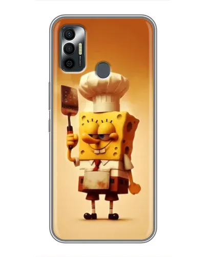 Чехол для TECNO Spark 7P с картинкой «Губка Боб повар» Чехол для TECNO Spark 7P с картинкой «Губка Боб повар»