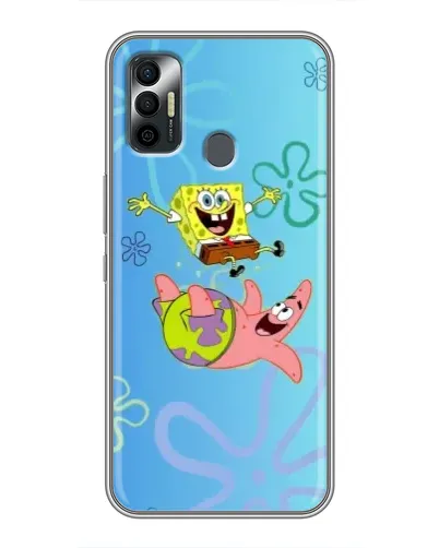 Чехол для TECNO Spark 7P с картинкой «Спанч Боб и Патрик» Чехол для TECNO Spark 7P с картинкой «Спанч Боб и Патрик»