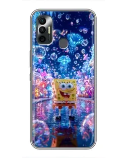 Чехол для TECNO Spark 7P с картинкой «Неоновый океан»