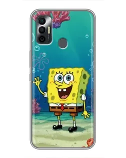Чехол для TECNO Spark 7P с картинкой «Подводный привет»