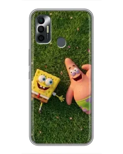Чехол для TECNO Spark 7P с картинкой «Друзья на лужайке»