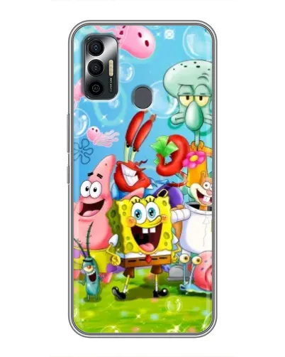 Чехол для TECNO Spark 7P с картинкой «Губка Боб и друзья» Чехол для TECNO Spark 7P с картинкой «Губка Боб и друзья»