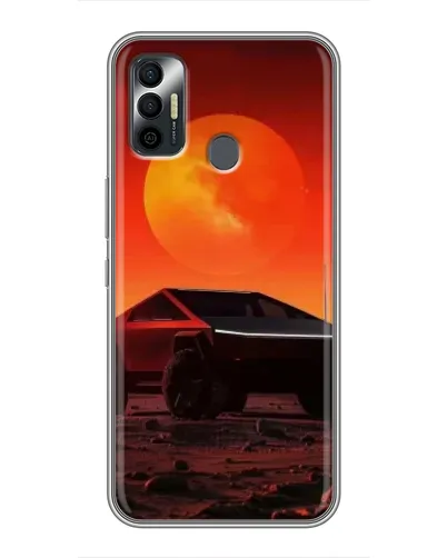 Чехол для TECNO Spark 7P с картинкой «Cybertruck на Марсе»