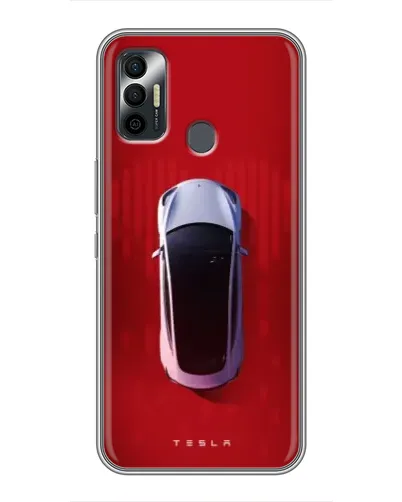 Чехол для TECNO Spark 7P с картинкой «Tesla Top View»