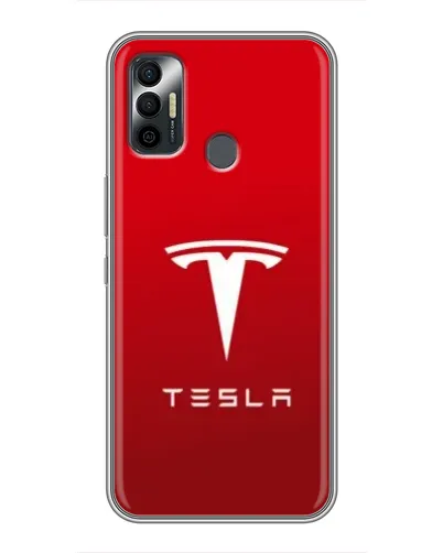 Чехол для TECNO Spark 7P с картинкой «Tesla Red Classic»