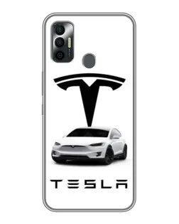 Чехол для TECNO Spark 7P с картинкой «Tesla White Style» Чехол для TECNO Spark 7P с картинкой «Tesla White Style»