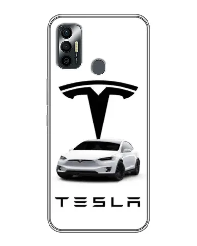 Чехол для TECNO Spark 7P с картинкой «Tesla White Style»