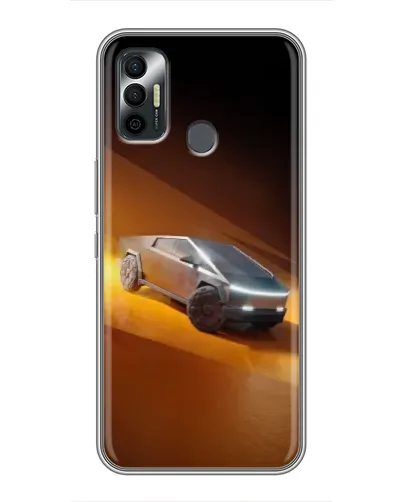 Чехол для TECNO Spark 7P с картинкой «Cybertruck в пустыне»