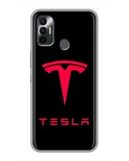 Чехол для TECNO Spark 7P с картинкой «Tesla Red Logo» Чехол для TECNO Spark 7P с картинкой «Tesla Red Logo»